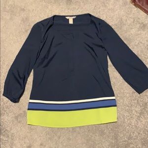 Navy blue striped shirt